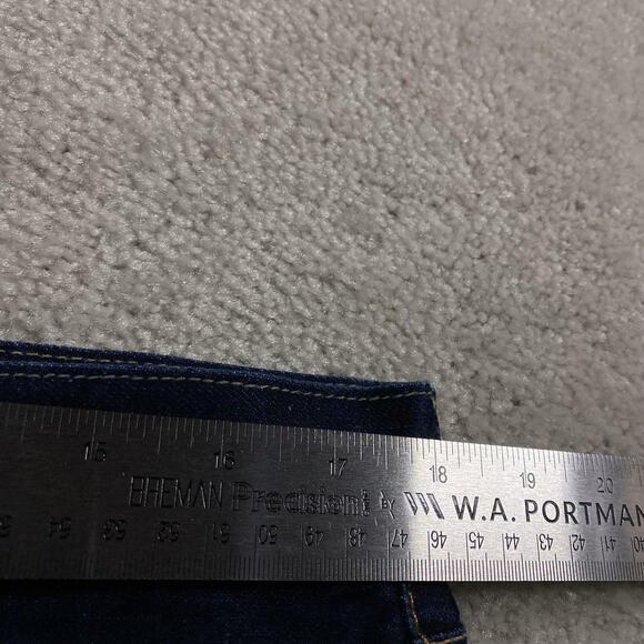 Levis 501 Jeans Mens 36x30 Blue Denim Button Fly Straight Leg Dark Wash Indigo - Picture 6 of 10